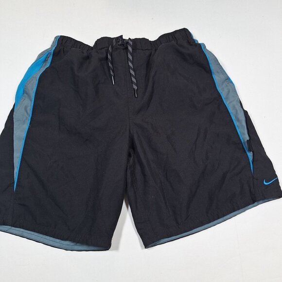 Nike drawstring black swim trunks size large - Picture 1 of 7
